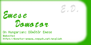 emese domotor business card